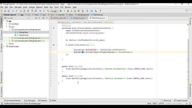 Android Advance tutorials Fragments, DialogFragment | English| part #7