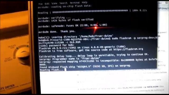 Blank black Screen fix HP 23 Envy AIO PC corrupt bios repair Arduino flash