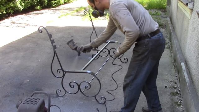 Кованая лавочкаскамейка.Homemade bench.