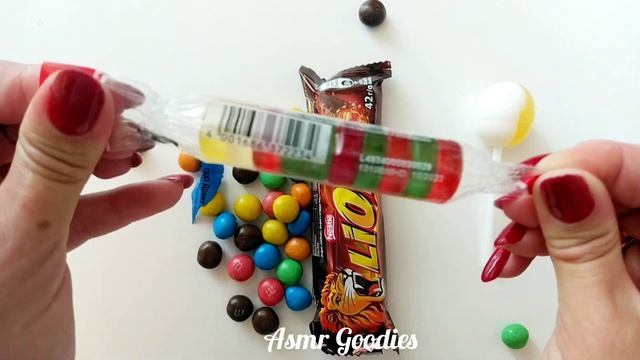 Many Lot's of Candies. Asmr Unpacking Lollipop, MMs,Lion,Haribo. Satisfaction video