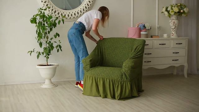 Как надеть чехол на мягкую мебель. видео-инструкция