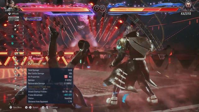 Tekken 8 Lars Combo 108 damage wall to wall