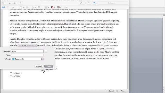 Add Signature to Documents on a MAC