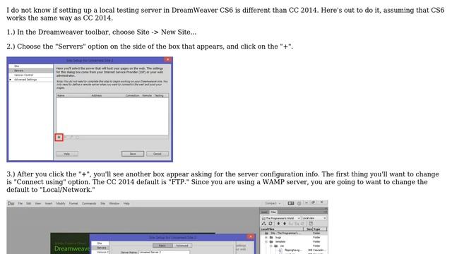 How to Configure Adobe Dreamweaver CS6 with PHP and ASP .NET?