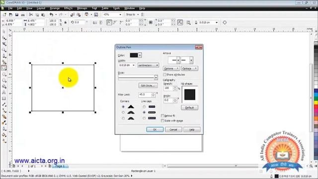 Corel Draw X5 || Online Tutorials Outline Pen Tool & Interactive Envelope Tool || Chapter 02