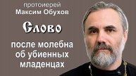 Слово протоиерея Максима Обухова после молебна об убиенных младенцах