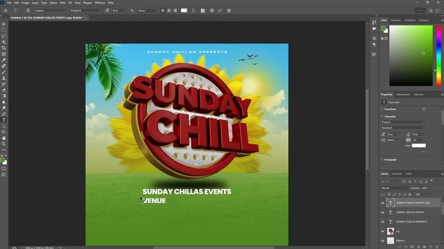 Simple Event Poster Designing | Learn Adobe Photoshop & Cinema 4D