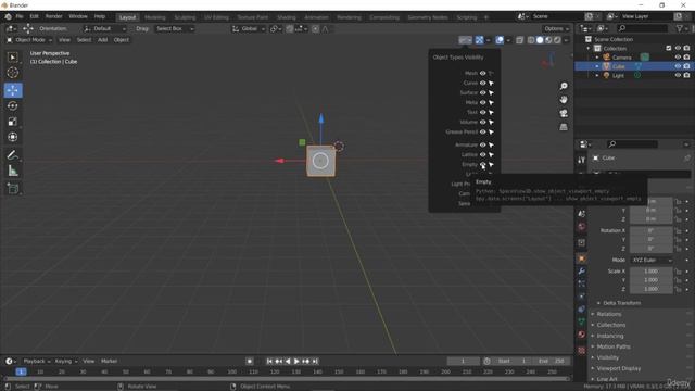 1. Introduction to  Blender interface for Animators