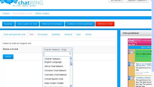 Android wordpress sala de chat de radio