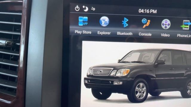 Tesla Style Android Stereo Screen Brightness Adjustment For Lexus LX470 | Toyota LC 100