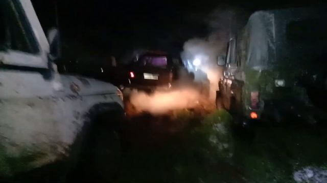 Ночь,болото,выезжаем