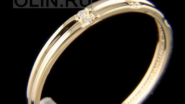 Обручальное кольцо с бриллиантами из золота