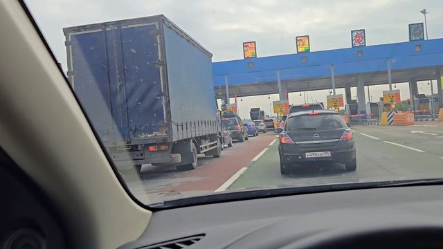 Движение по трассе М4 "Дон" из Московской области на Азовское море. День первый.