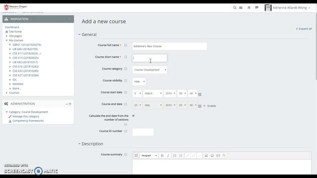 Creating a Master Course in Moodle