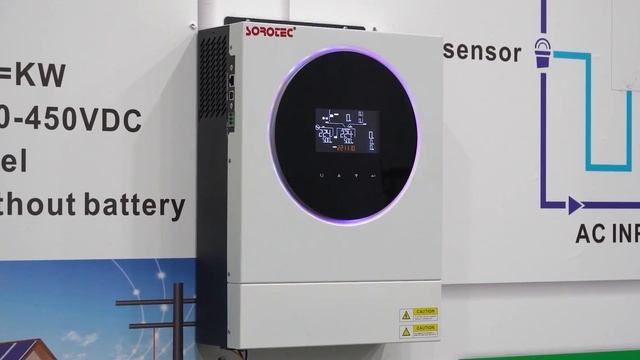 Customize Status LED Ring With RGB Lights Sorotec REVO VM IV 3.6-8kw Hybrid Off Grid Solar Inverter