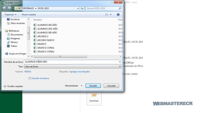 TUTORIAL EXCEL 2013 - DIFERENTES MANERAS DE GUARDAR ARCHIVOS EN EXCEL - VIDEO 5