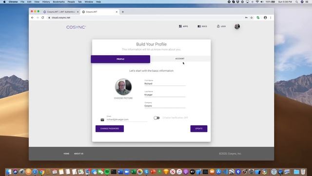CosyncJWT Signup