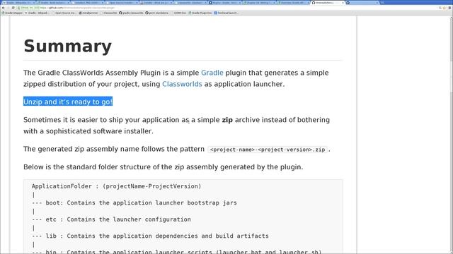 Gradle ClassWorlds Assembly Plugin