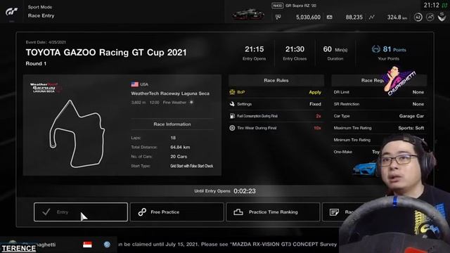 Gran Turismo SPORT on PS5 - 2021 GR GT Cup ASIA