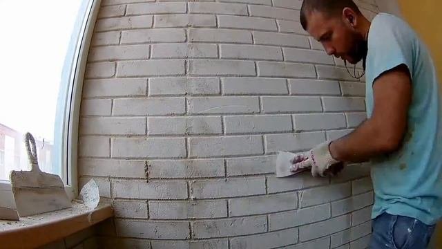 имитация кирпичной кладки ЗА КОПЕЙКИ !