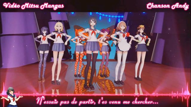 Nightcore French ( J'suis pas jalouse - Andy ) MMD dance + paroles HD