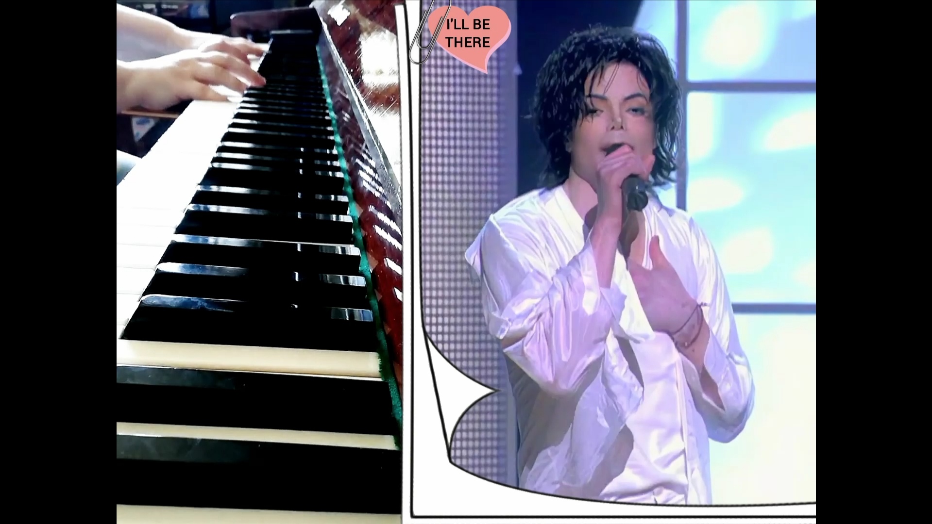 Michael Jackson - I'll Be There - первое и последнее исполнение, ДВОЙНАЯ кавер-версия рояль