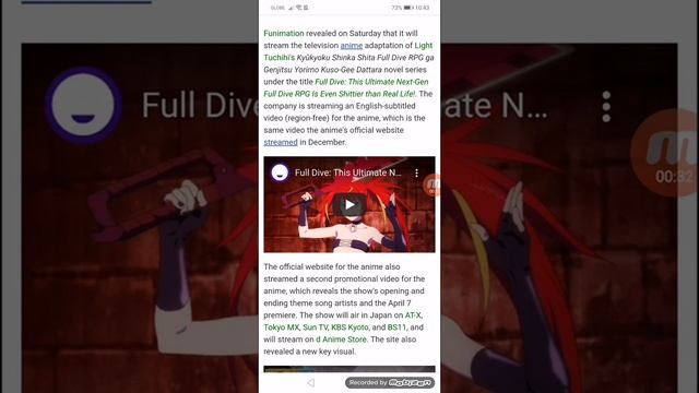 Full Dive RPG Anime Reveals Theme Song Artists, 04/07 Premiere, Funimation Streaming