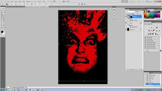 "Old school horror" plakat i Photoshop