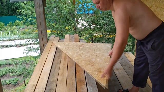 Продолжаю обшивать каркас OSB.финал.