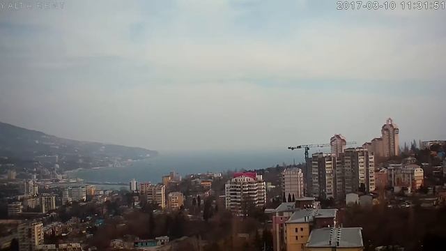 Камера - Ялта, Крым 2017-03-10. День за 7 минут
