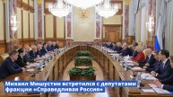 Михаил Мишустин встретился с депутатами фракции «Справедливая Россия»