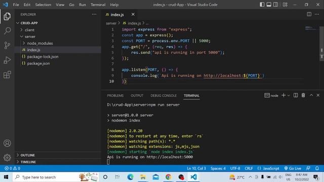 MERN Stack CRUD Application Project For Beginner In Odia 2022 | Part-6 | Create Express Server