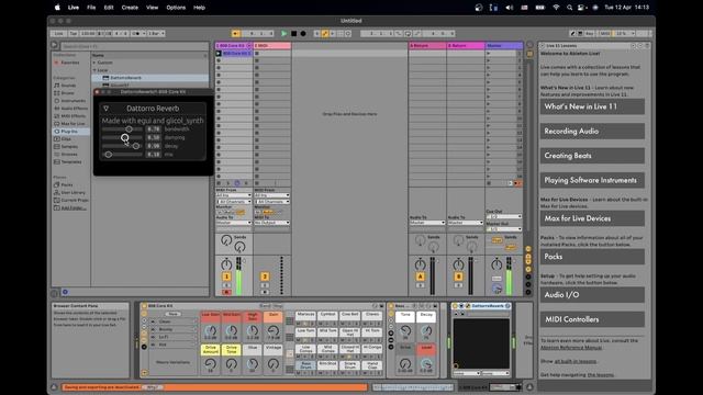 Dattorro reverb VST plugin written in Rust with egui and glicol_synth