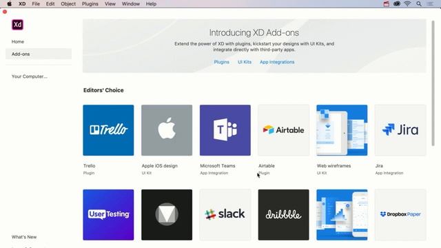 Adding Adobe Experience Design PlugIns