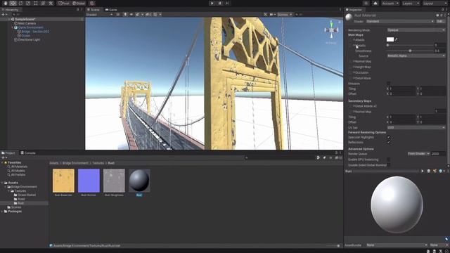 35. Export Bridge Environment into Unity and Assign Textures
