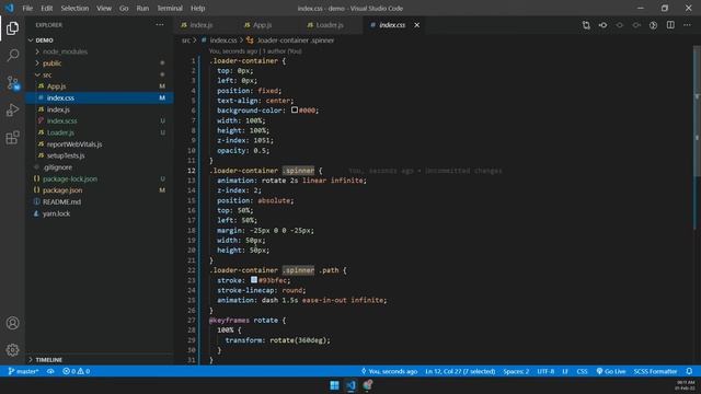 Creating a Loader/Spinner in a React Application using hooks [Hindi]