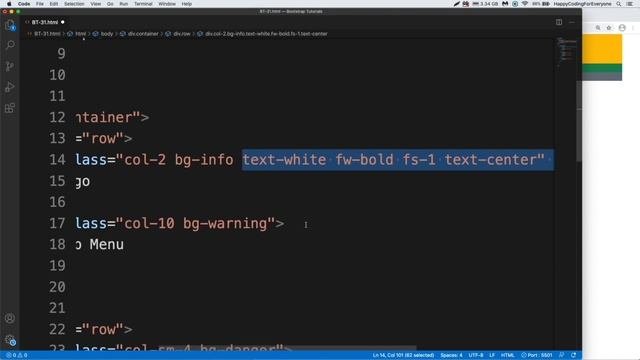 Bootstrap Tutorial 39 -  Grid - 3  - Bootstrap tutorial for beginners