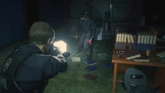 RESIDENT EVIL 2_скипетр короля, встреча с Клэр)