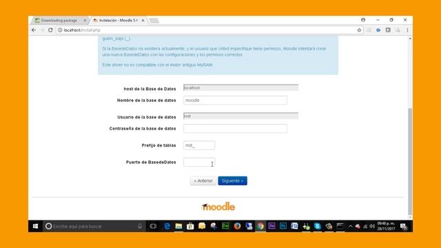 Como instalar Moodle 3.4 en Windows 10