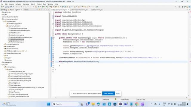 Jquery Drop Down Using Selenium WebDriver(Java)
