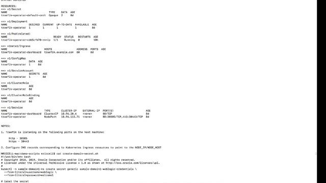 WebLogic on Kubernetes deployed with Operator 2.0
