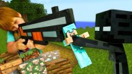 Майнкрафт видео обзор - Стив Minecraft Lego против Эндермена! - Онлайн игры битвы для мальчиков