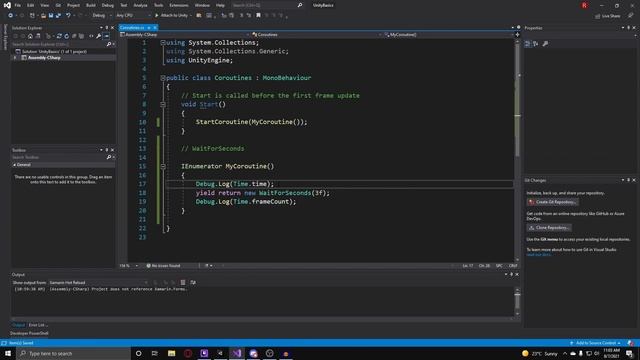 Unity C Basics P5  Coroutines IEnumerator WaitUntil WaitForSeconds WaitForSecondsRealtime