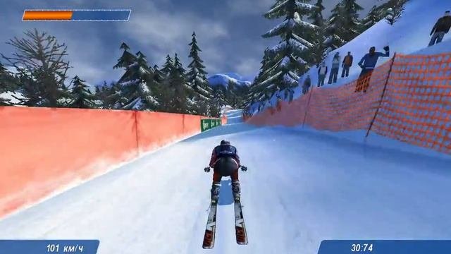Ski Racing 2006. прохождение  трасса 6 - Kitzbuhel