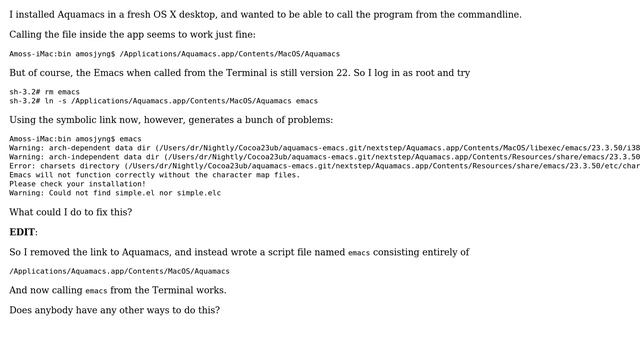 Unix & Linux: Creating symbolic links to applications in Mac OS X