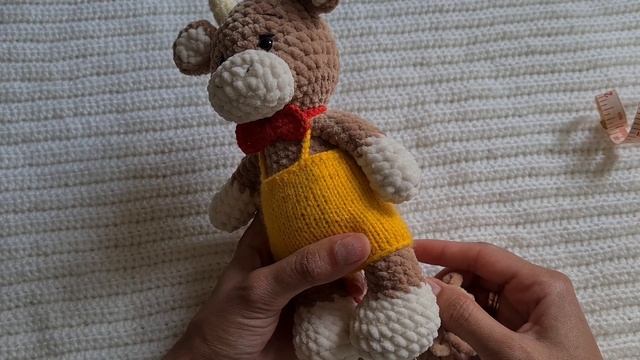 Готовая работа✨ Бычок из плюша ✨