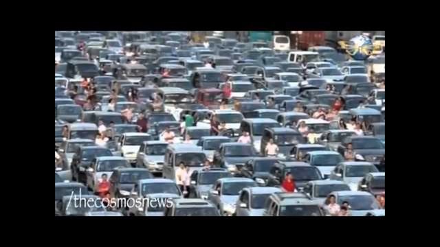Rush hour  traffic in China - China traffic - Traffic in China
