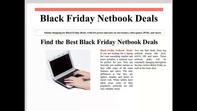 Black Friday Netbook Deals 2012