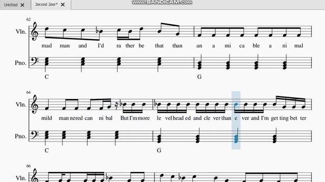 Will Wood - 2econd 2ight 2eer - Violin sheet music