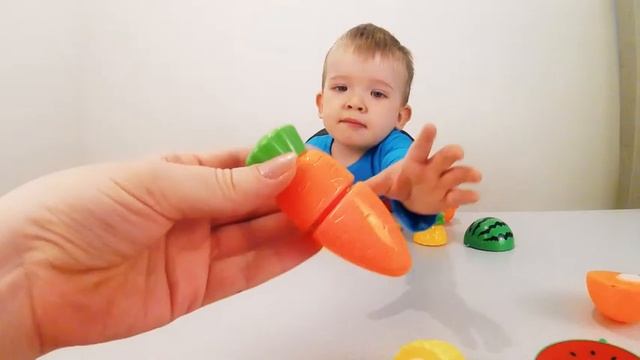 Учим цвета и названия овощей, фруктов и ягод